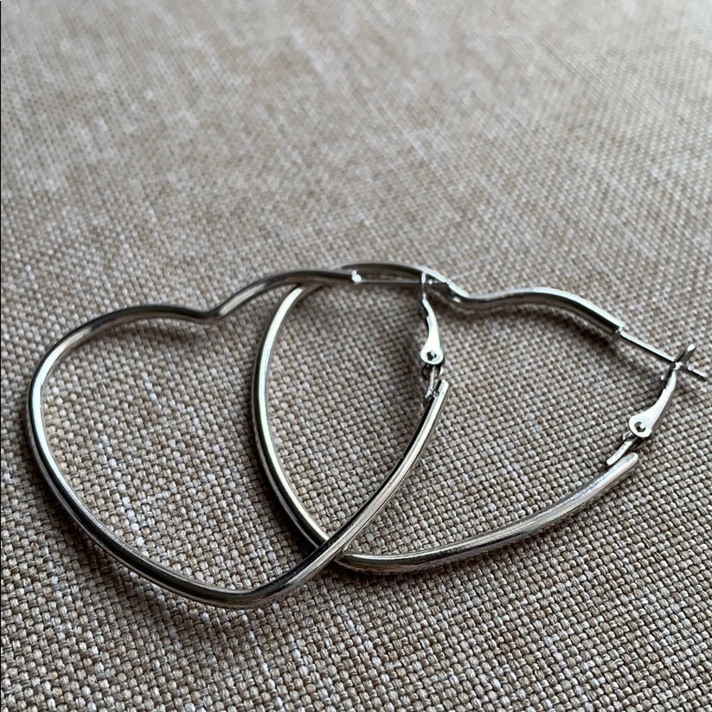 Heart shaped hoops